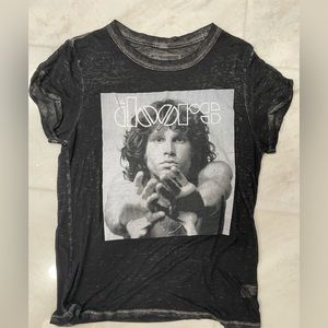 Doors womens medium black top, stretchy and sheer. Gently worn. From Windsor.